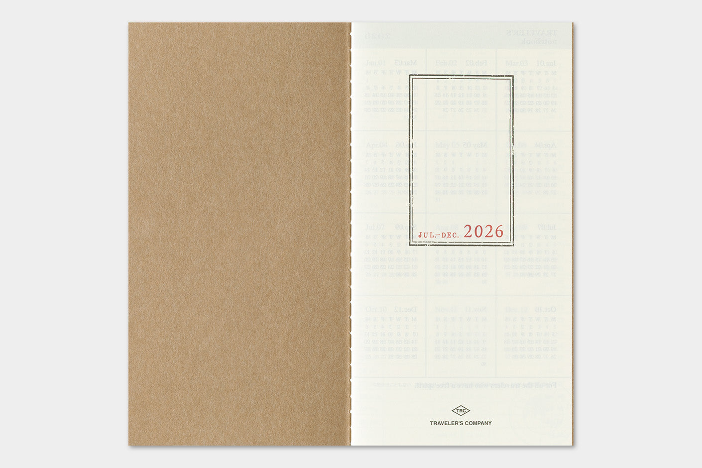 TRAVELER'S notebook Refill- Regular Size- 2026 Weekly Calendar and Memo Diary