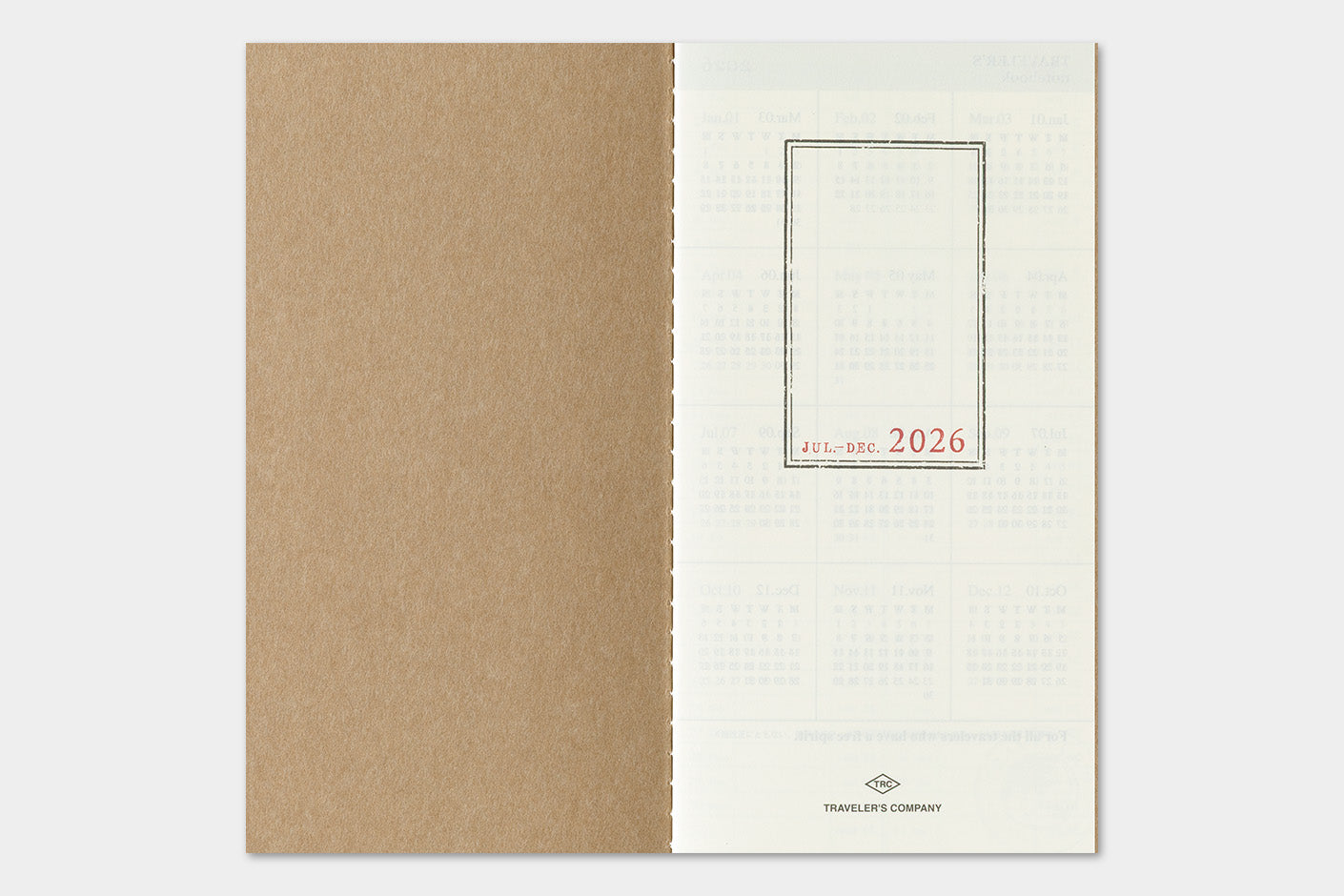 TRAVELER'S notebook Refill- Regular Size- 2026 Weekly Vertical Diary