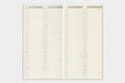 TRAVELER'S notebook Refill Regular Size 2027 Weekly Vertical Diary image showing month at a glance pages for January through April