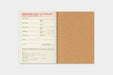 TRAVELER'S notebook Passport Size 2027 Monthly Diary final page with travel departure card.