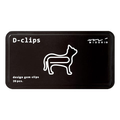 Midori D-Clips- Cats- Box of 20 Paper Clips