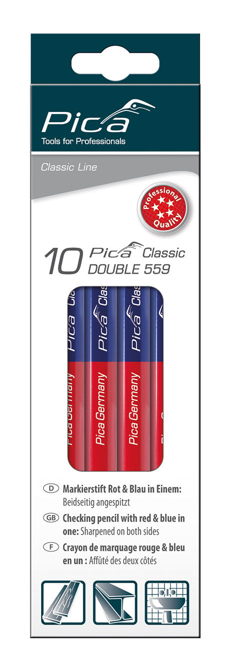 Pica Classic Double 559- Red and Blue Oversize Pencil- 10 pack