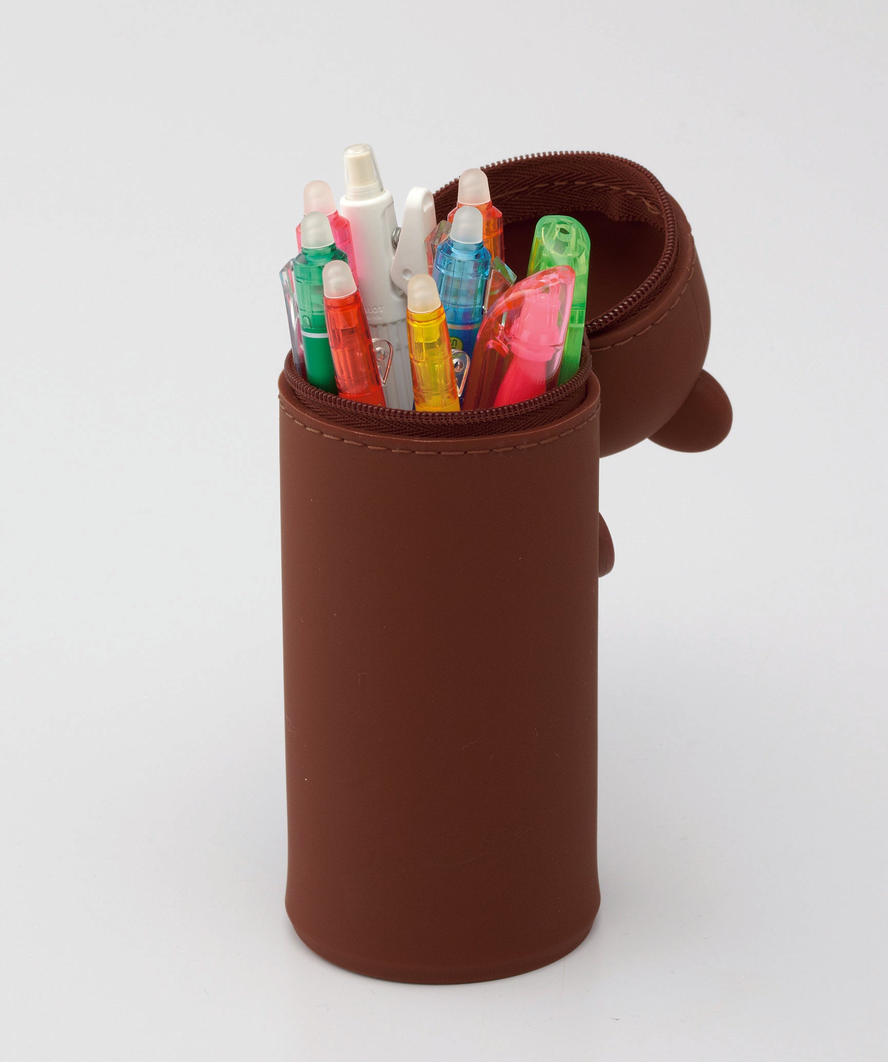 Punilabo Stand Up Pen Case- Brown Bear