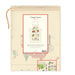 Cavallini & Co. Christmas Village Holiday Cotton Apron packaging back with Christmas design on a white background