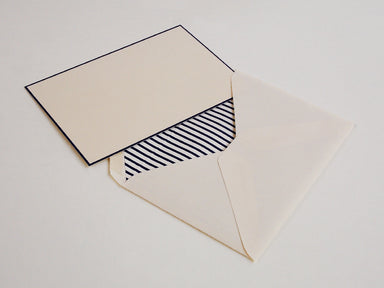 Rossi 1931 Stationery Set- Flat Card and Lined Envelope- Blue- 4.5 by 6.5 inches