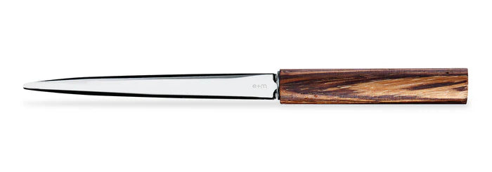 E + M Maximo Letter Knife in Dark Zebrano