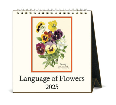 2025 Cavallini & Co. Language of Flowers Desk Calendar front cover