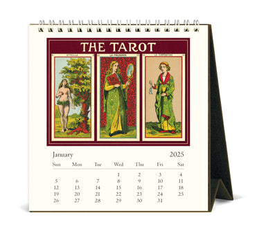 2025 Cavallini & Co. Tarot Desk Calendar January page