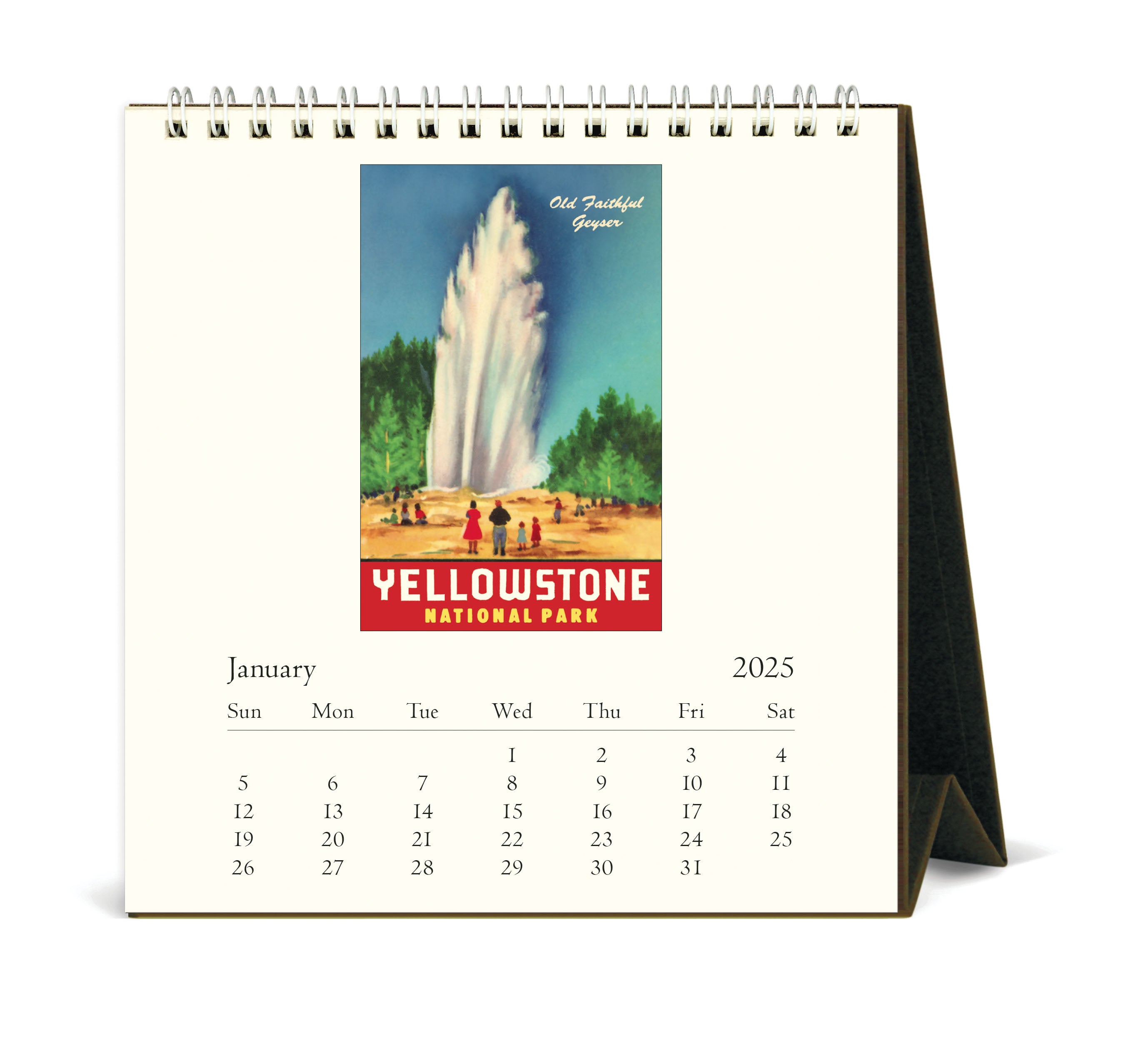 2025 Cavallini & Co. National Parks Desk Calendar January page