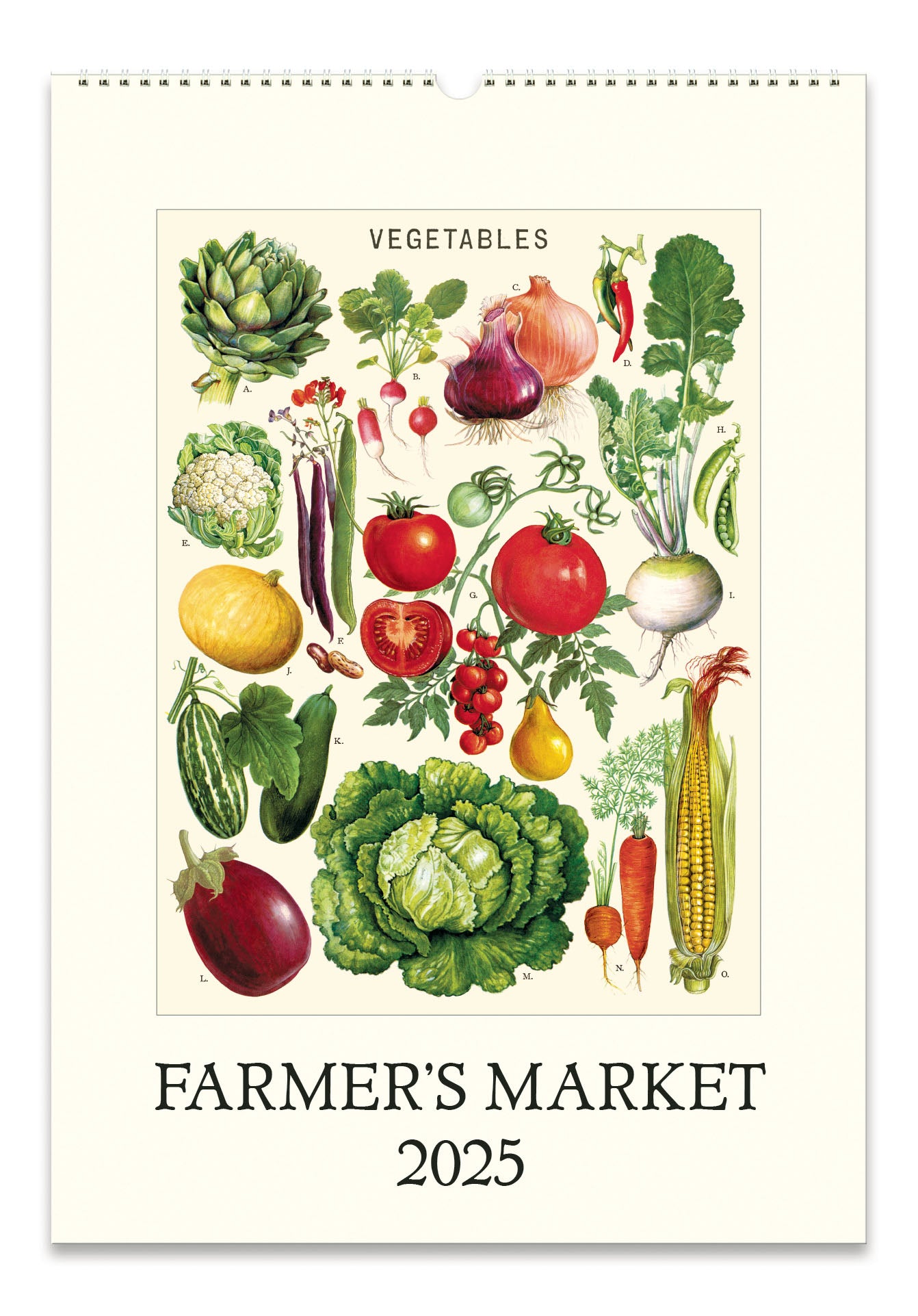 2025 Cavallini & Co. Farmer's Market Wall Calendar