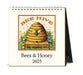 2025 Cavallini & Co. Bees & Honey Desk Calendar front cover