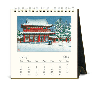 2025 Cavallini & Co. Japanese Woodblocks Desk Calendar january page