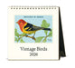 2026 Cavallini & Co. Vintage Birds Desk Calendar front cover image