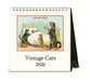 2026 Cavallini & Co. Vintage Cats Desk Calendar front cover image