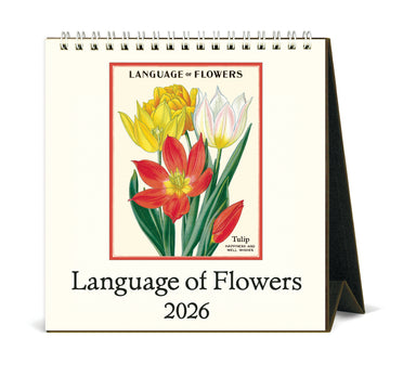 2026 Cavallini & Co. Language of Flowers Desk Calendar front cover image