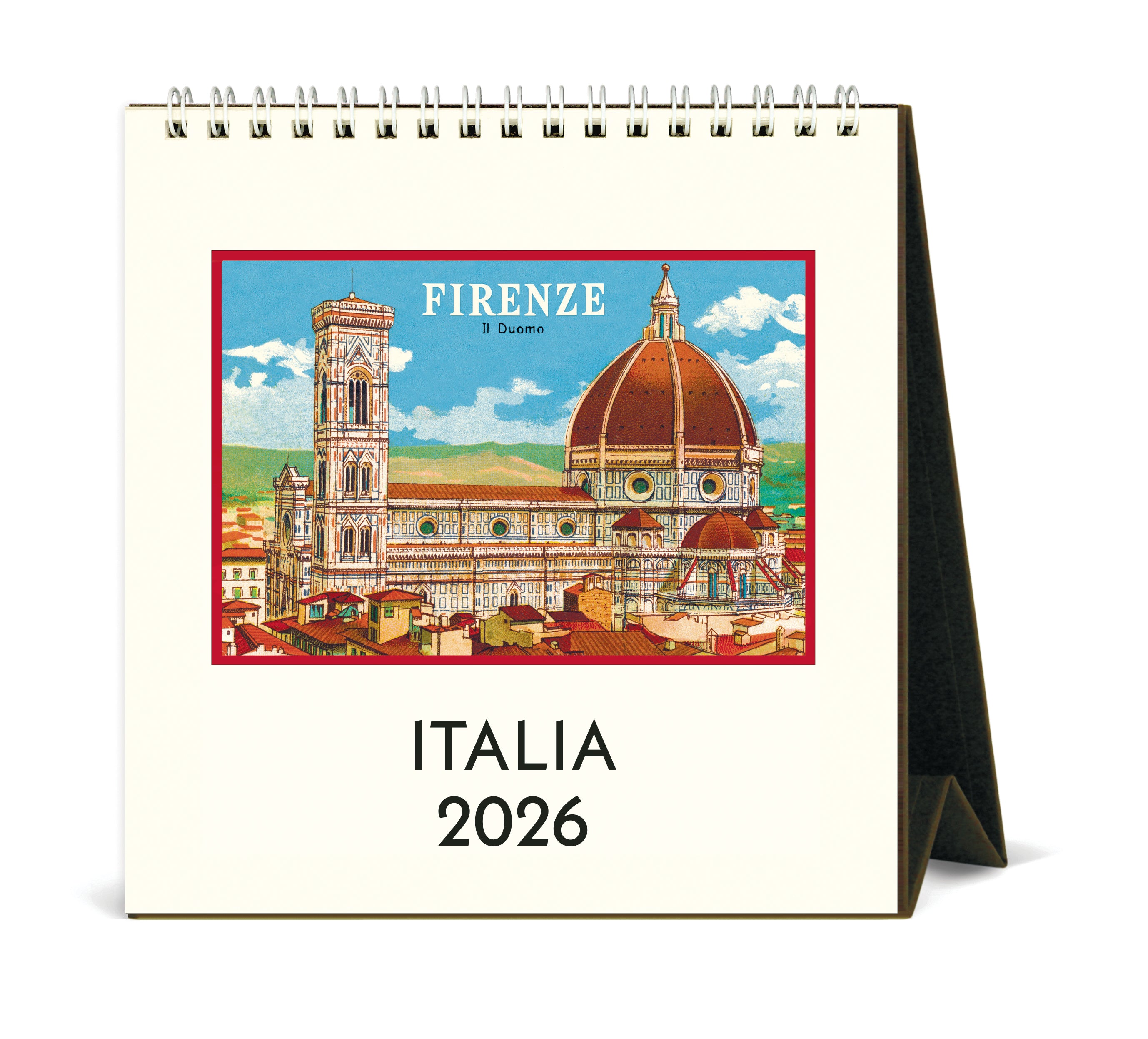 2026 Cavallini & Co. Italy Desk Calendar front cover image