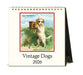 2026 Cavallini & Co. Vintage Dogs Desk Calendar front cover image