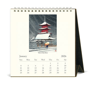 2026 Cavallini & Co. Japanese Woodblocks Desk Calendar january image