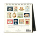 2026 Cavallini & Co. Tea Time Desk Calendar- NEW for 2026! back cover image showing all 12 months. 
