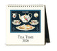 2026 Cavallini & Co. Tea Time 2026 calendar with illustrations of a teapot, cups, and cake on a white background