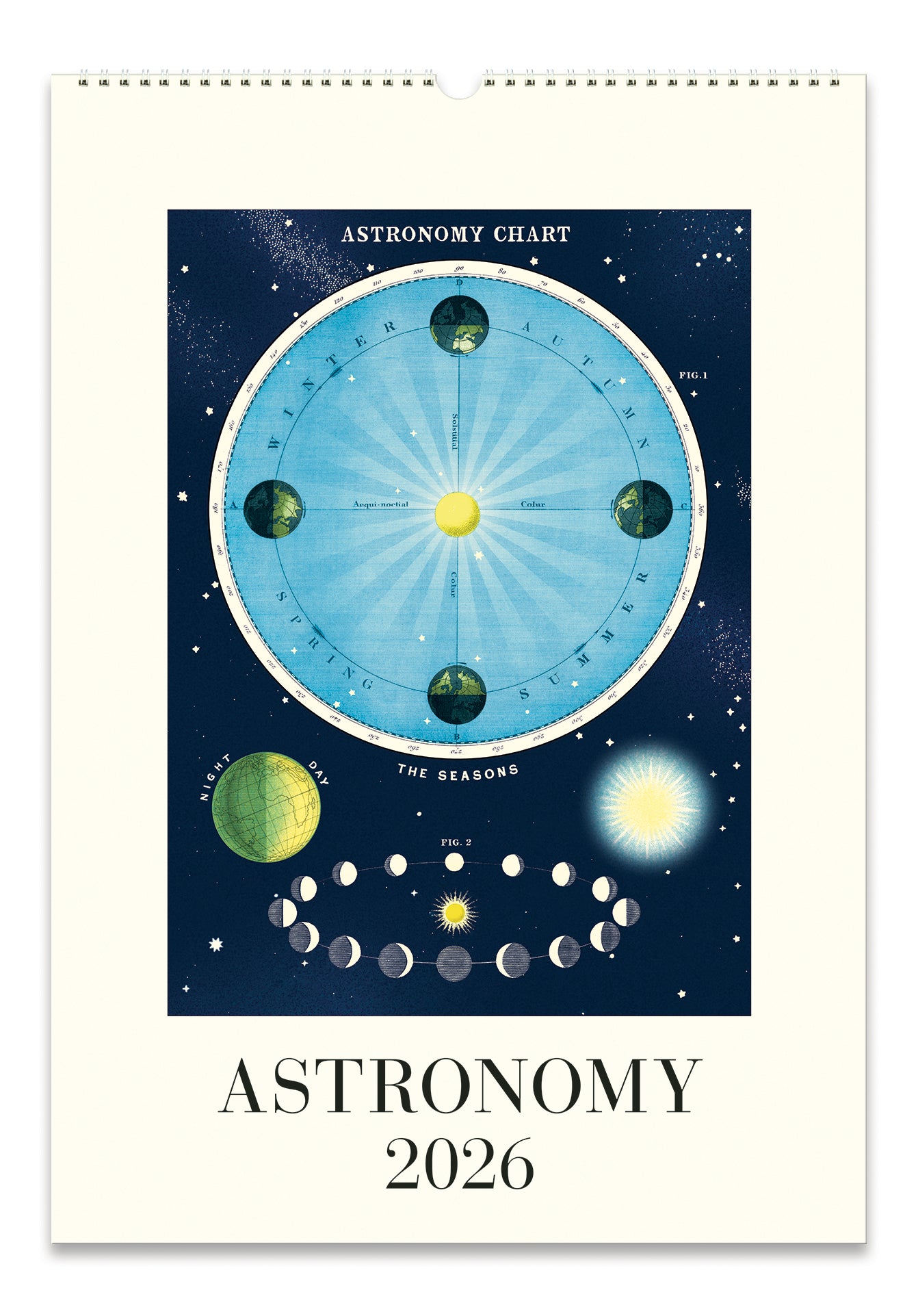 2026 Cavallini & Co. Astronomy Wall Calendar front cover