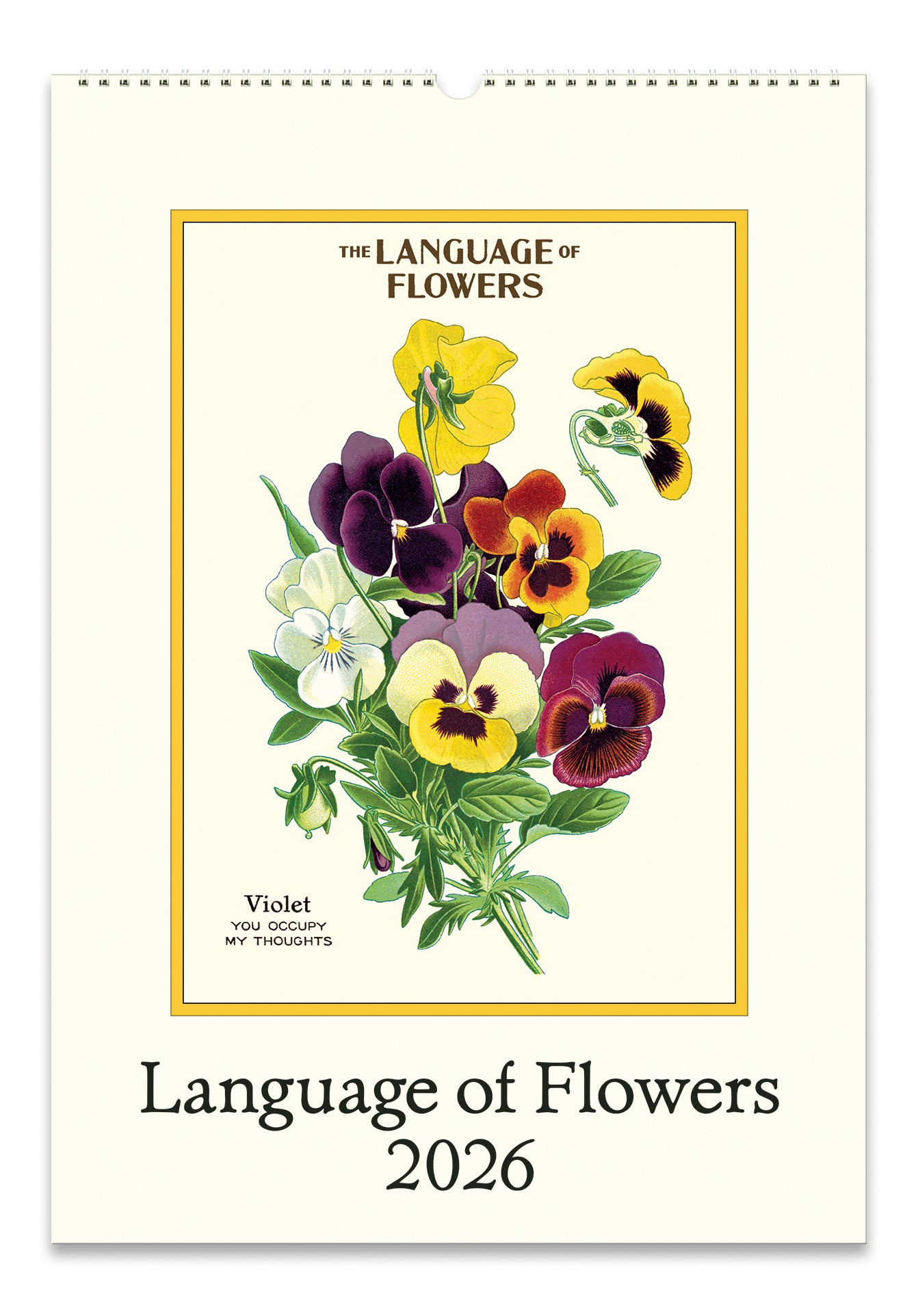 2026 Cavallini & Co. Language of Flowers Wall Calendar- front cover image