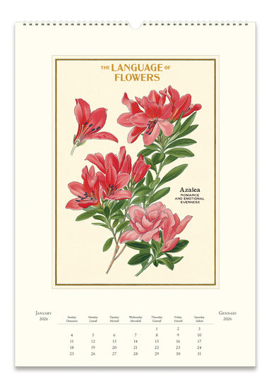 2026 Cavallini & Co. Language of Flowers Wall Calendar- January page image
