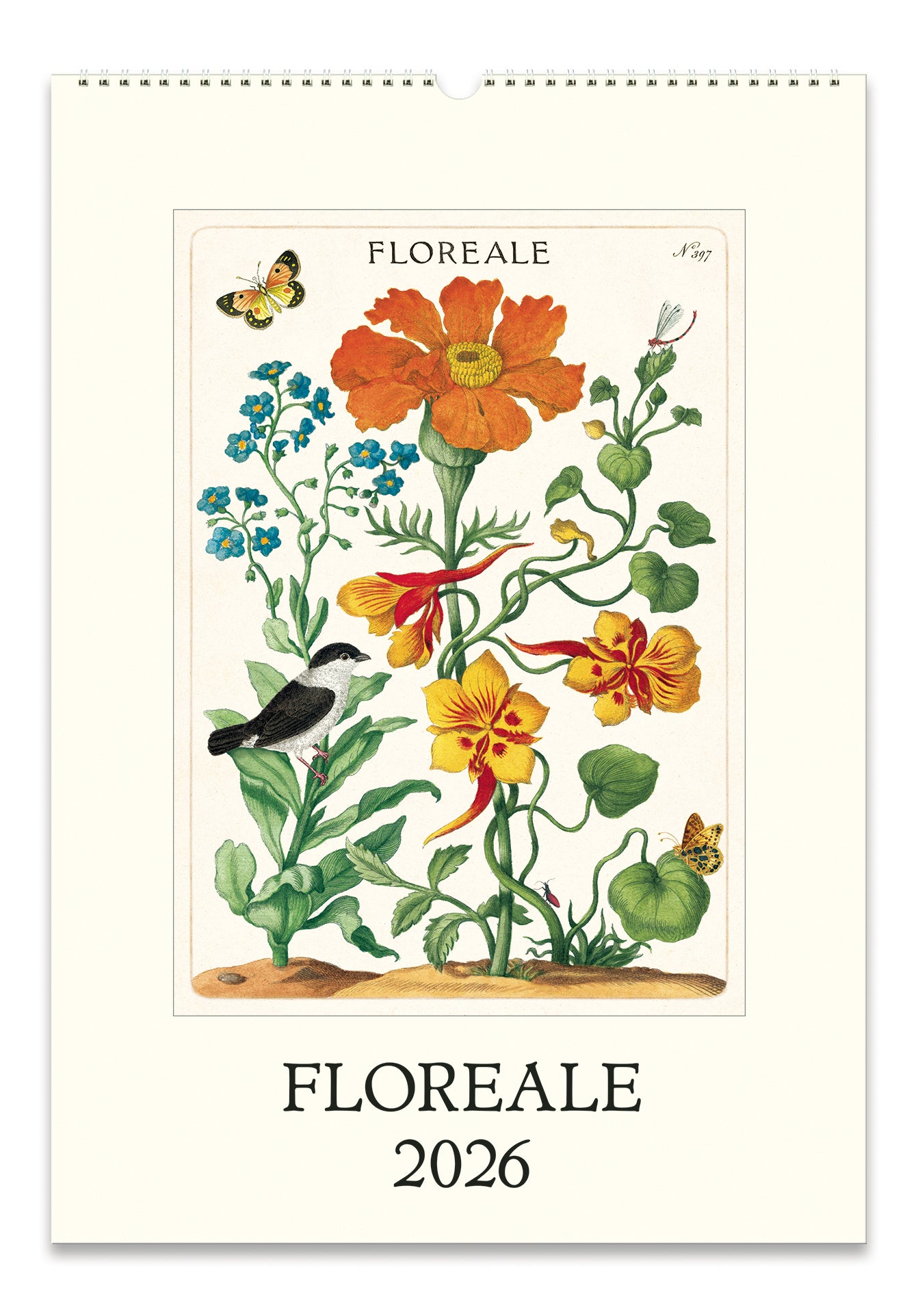 2026 Cavallini & Co. Floreale Wall Calendar front cover image