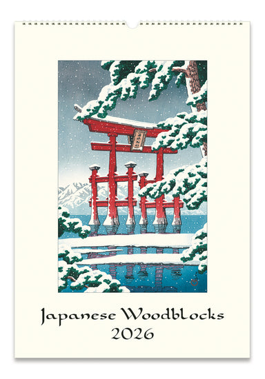2026 Cavallini & Co. Japanese Woodblocks Wall Calendar front cover image