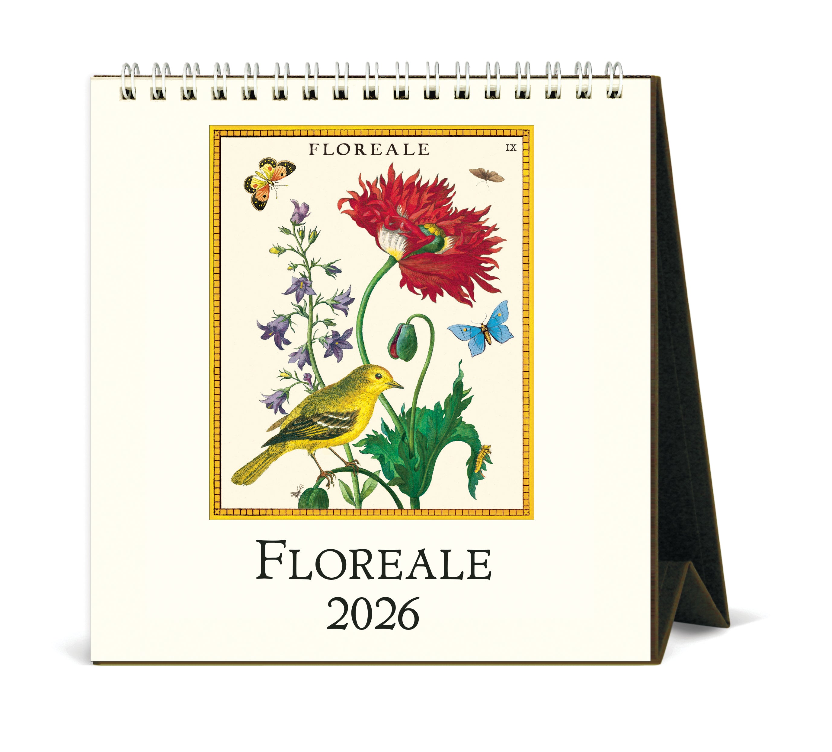 2026 Cavallini & Co. Floreale Desk Calendar front image
