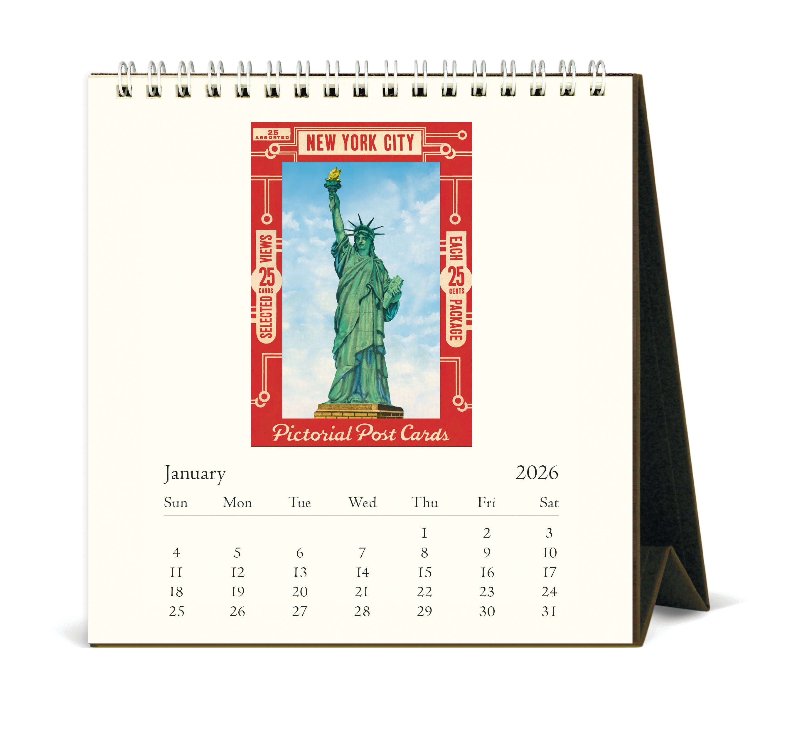 2026 Cavallini & Co. New York Desk Calendar January iamge