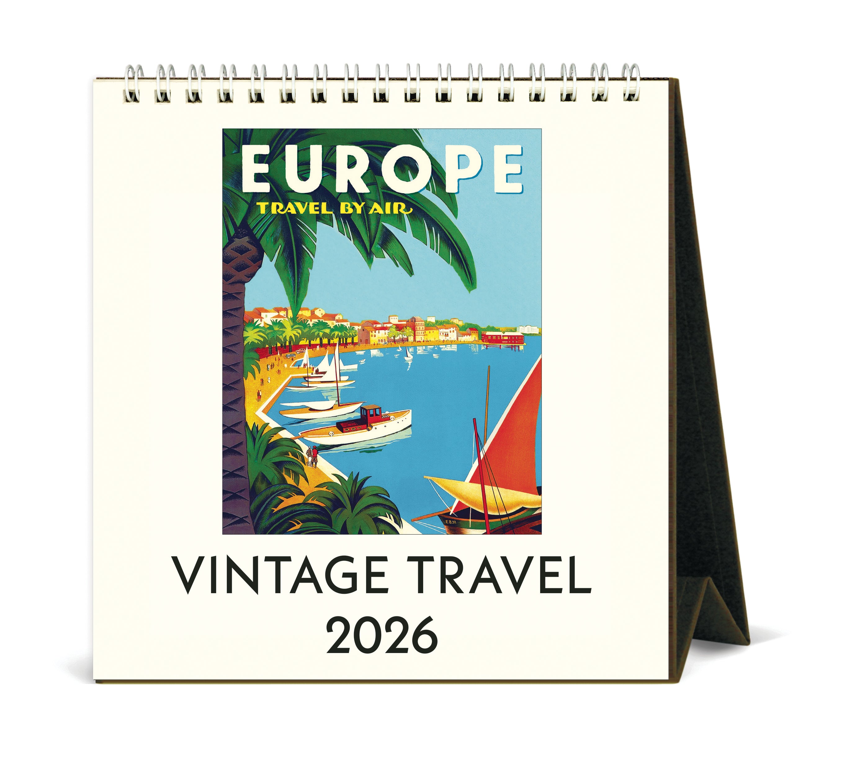 2026 Cavallini & Co. Vintage Travel Desk Calendar front cover image