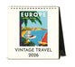 2026 Cavallini & Co. Vintage Travel Desk Calendar front cover image