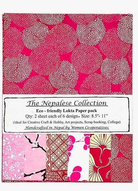 Lokta Paper Craft Pack- Magenta