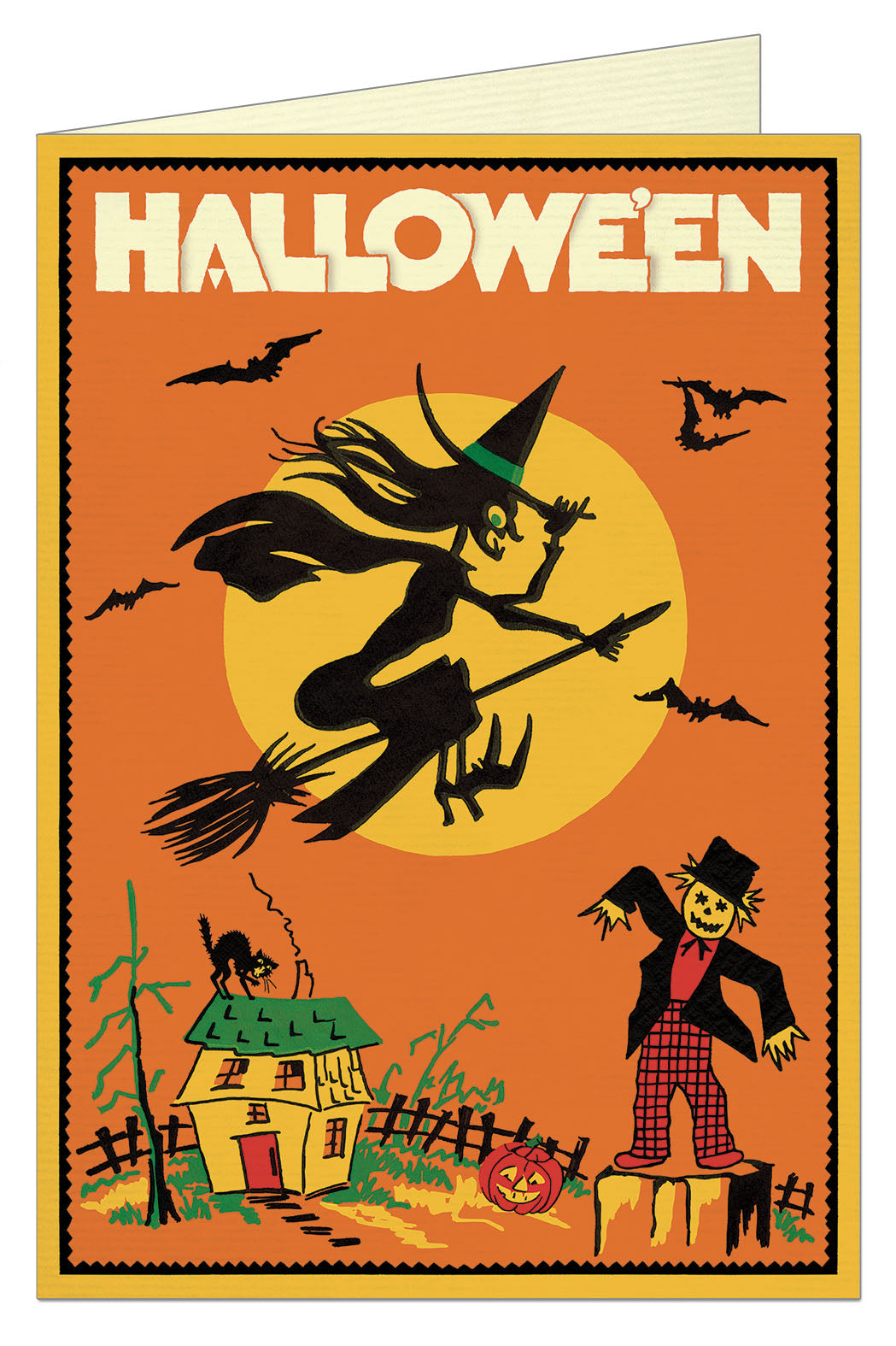Cavallini & Co. Halloween Witch Greeting Card