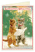 Cavallini & Co. Christmas Caroling Cats Boxed Notecards single card image