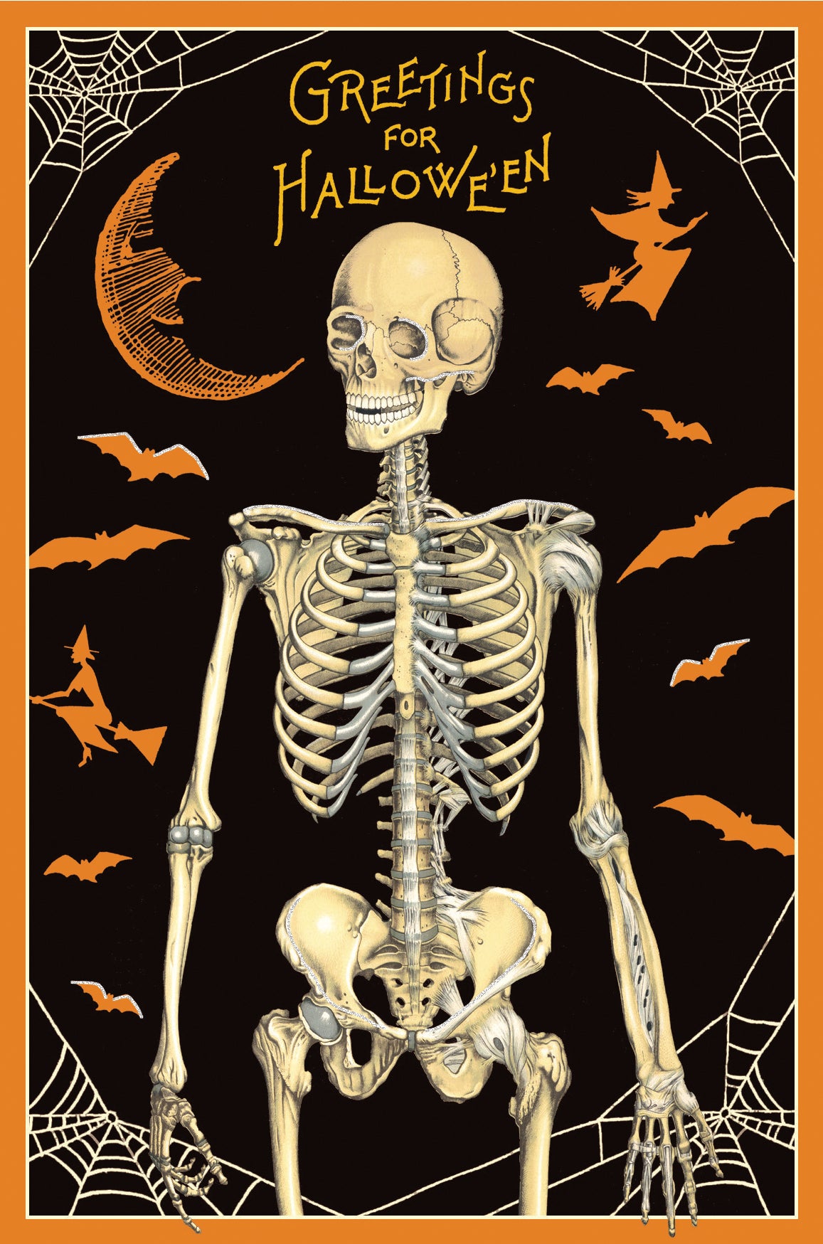 Cavallini & Co. Glitter Greeting Halloween Postcards