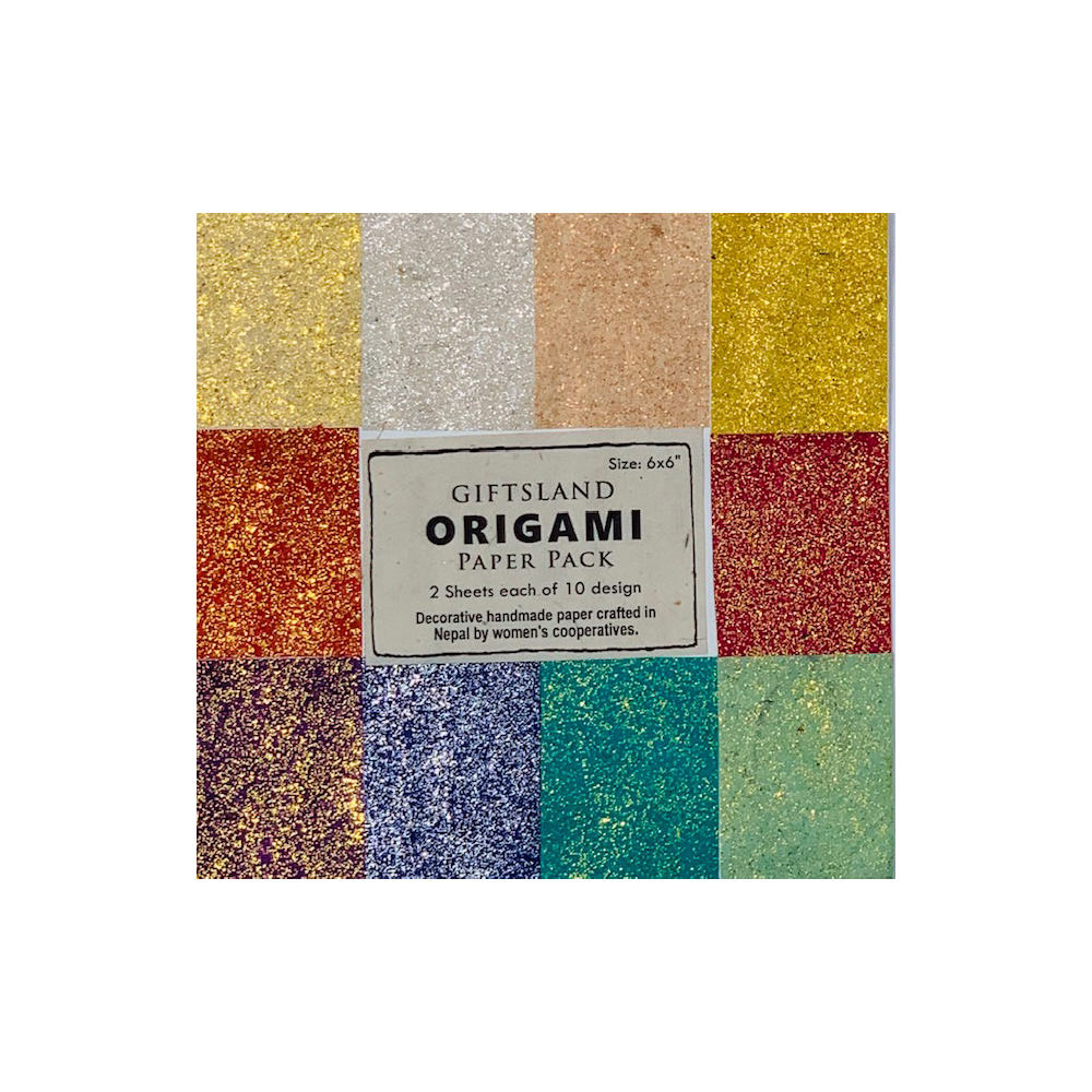 Origami Lokta Paper Pack - glitter