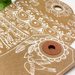 Pattern Magic class doodles- using the with flowers white on kraft paper. tags