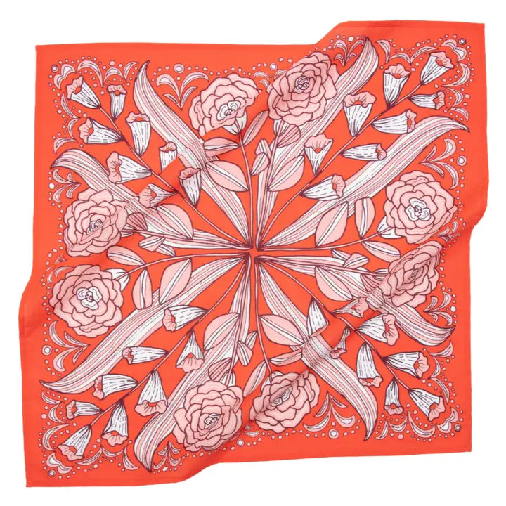 Handker Bandana No. 105 Greta bandana shown open