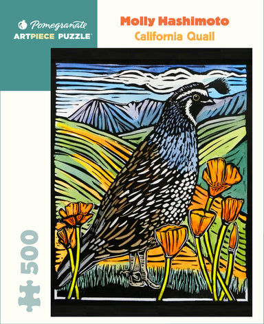 Molly Hashimoto- California Quail 500-Piece Jigsaw Puzzle