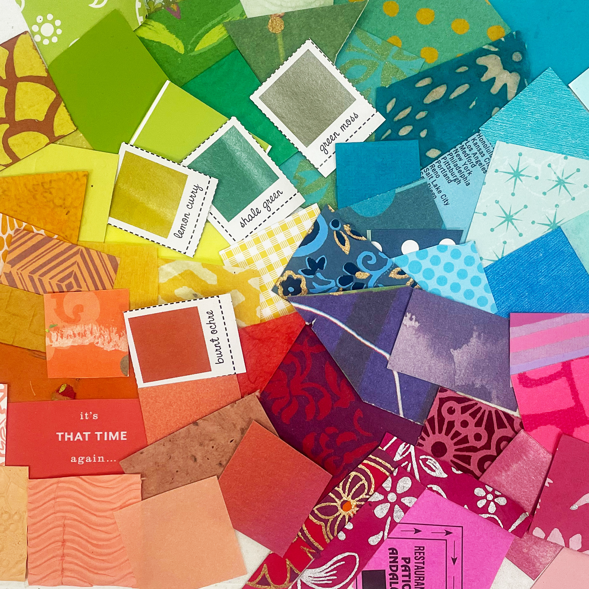 Discovering Your Intuitive Colors class color samples