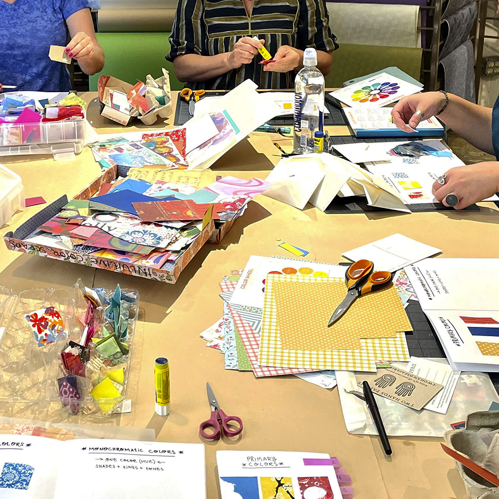 Discovering Your Intuitive Colors class participants working