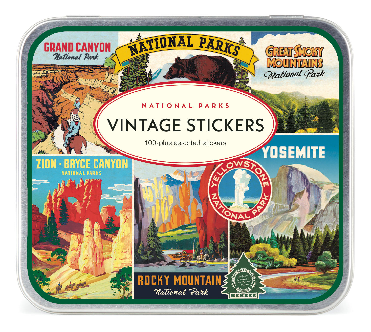 image of Cavallini & Co. National Parks Decorative Stickers tine box