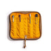 Lochby Quatro Pen Pouch- V2- opened, showing yellow interior on white background