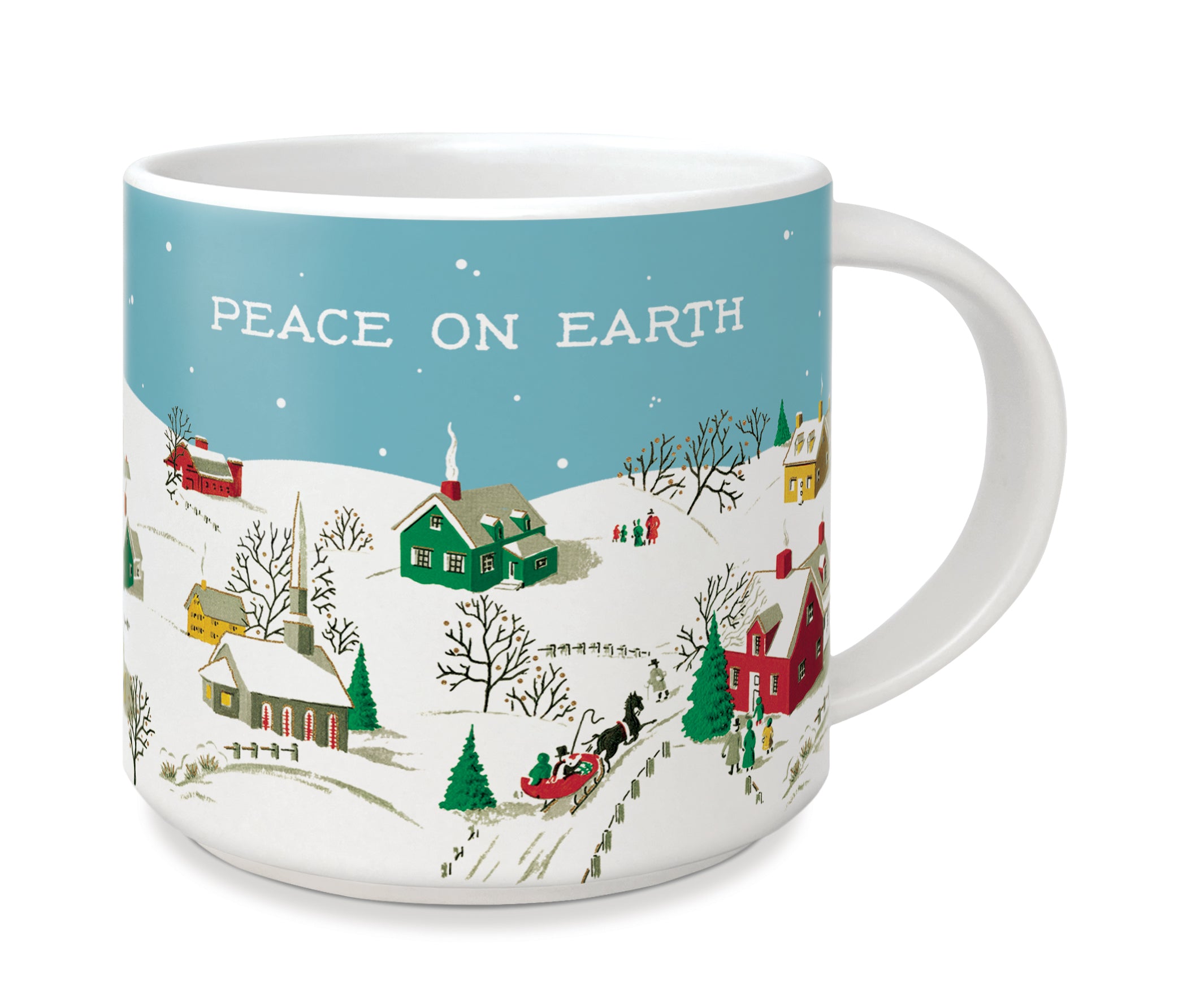 Cavallini & Co. Christmas Peace on Earth Ceramic Mug
