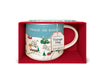 Cavallini & Co. Christmas Peace on Earth Ceramic Mug in box