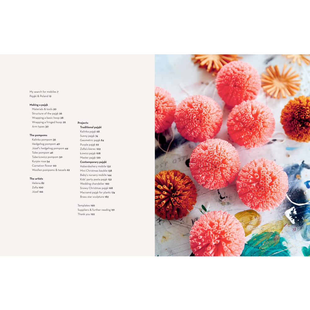 Table of Contents with image of pompoms