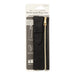 A black book band pen case with a gold zipper, shown in its retail packaging against a white background.
