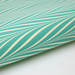 Handmade Indian Cotton Paper- Marbled Candy Stripes in turquoise - detail